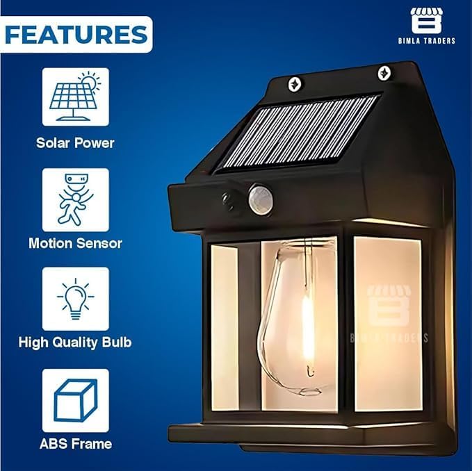 Sun-Powered Wall Light Outdoor with Motion Sensor