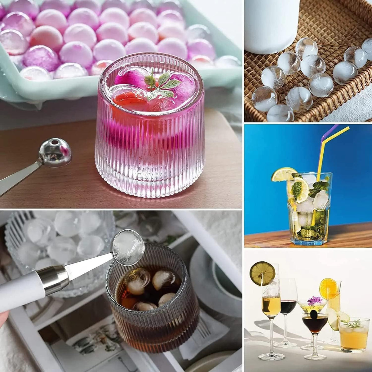 Silicone Round Ice Ball Maker Tray-Packof2 (MV-137)
