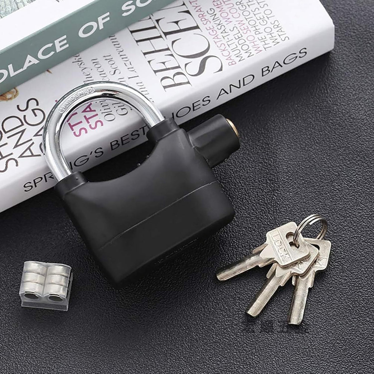 Security Alarm Lock – 110dB Anti-Theft Waterproof Padlock for Bike, Bicycle, Door & Window