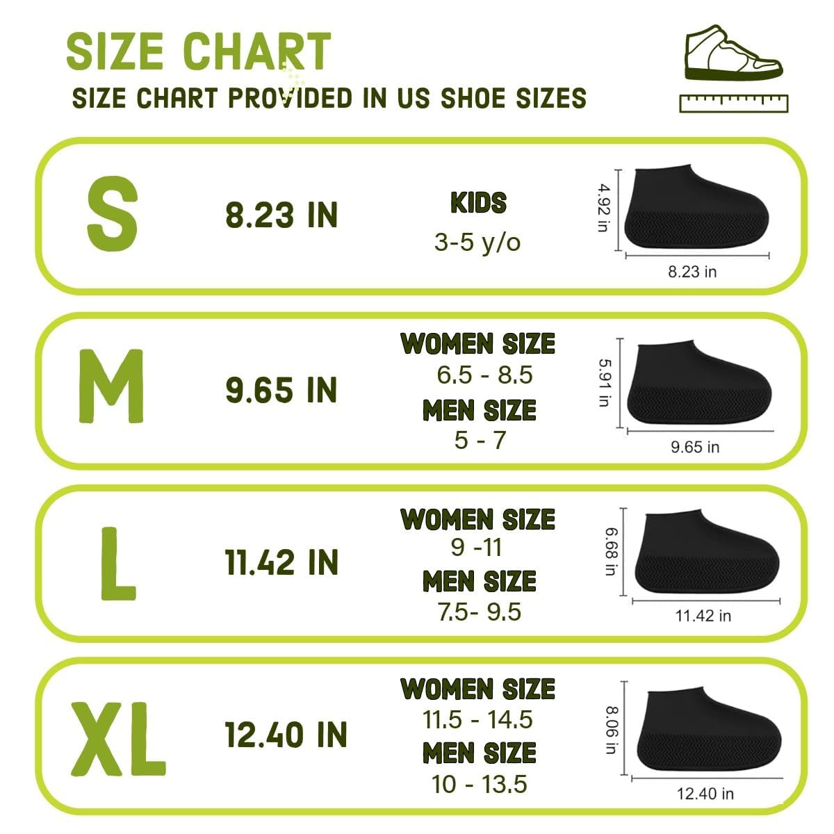 Waterproof Silicone Shoe Covers for Men & Women | Anti-Slip Reusable Rain Shoe Protector