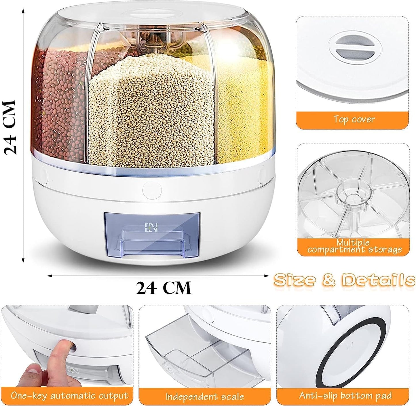 Grid Rotating Food Dispenser