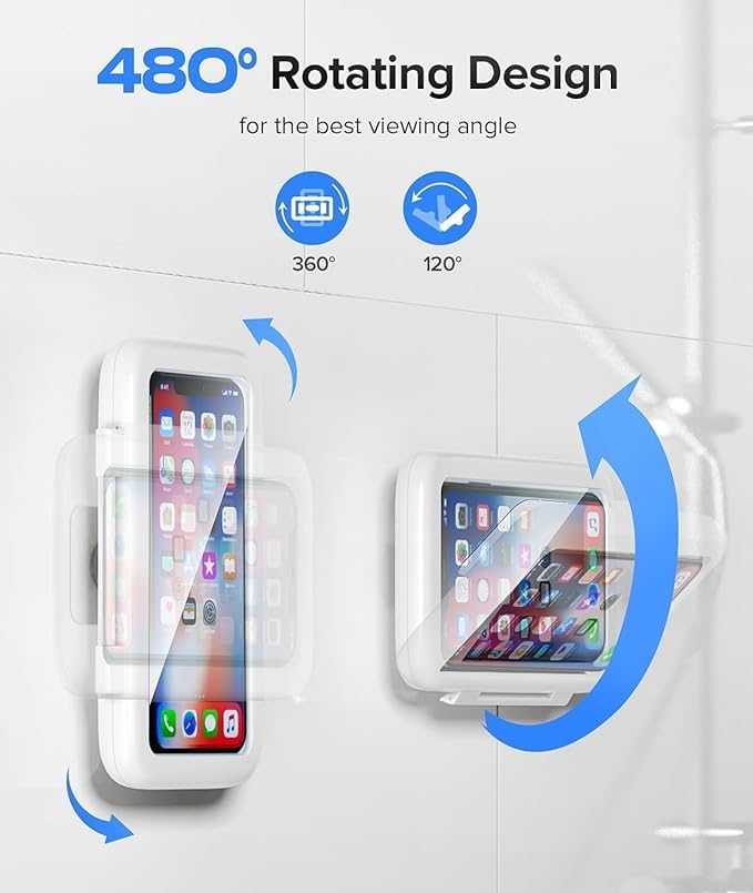 Waterproof Shower Phone Holder-360° Rotation Case, High Sensitivity