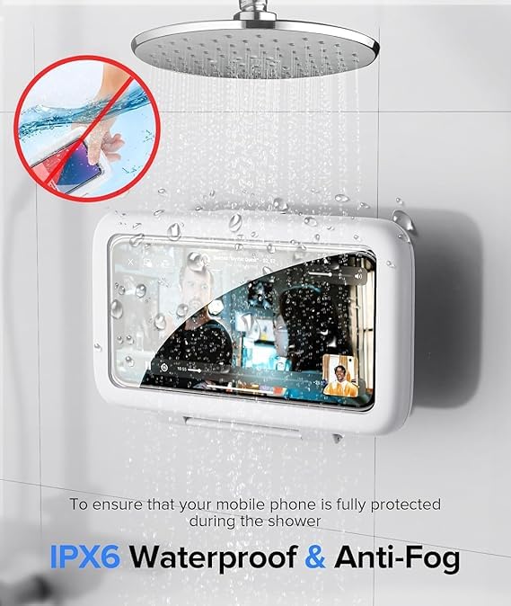 Waterproof Shower Phone Holder-360° Rotation Case, High Sensitivity