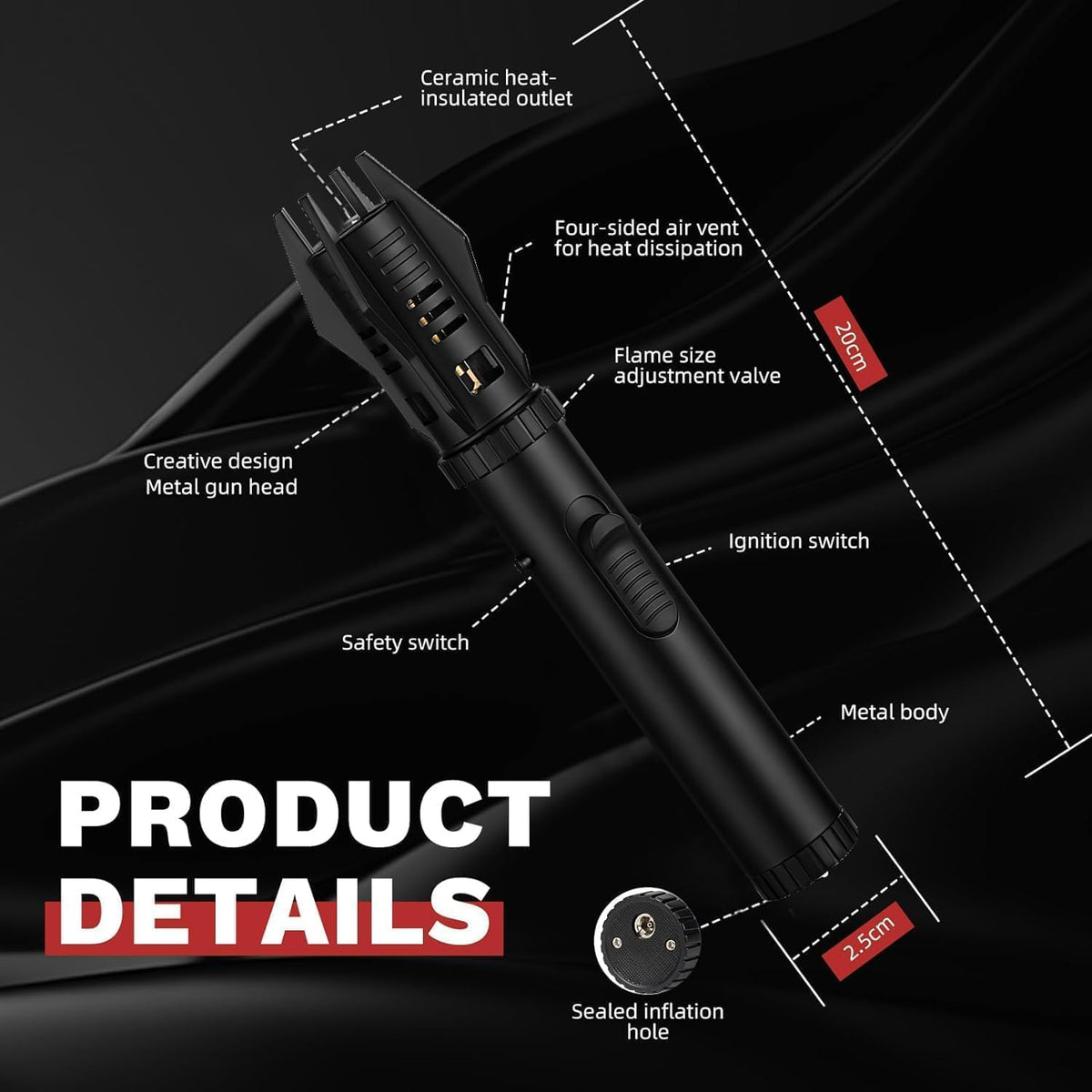 Premium Torch Lighter with Dual Flame (MV-138)