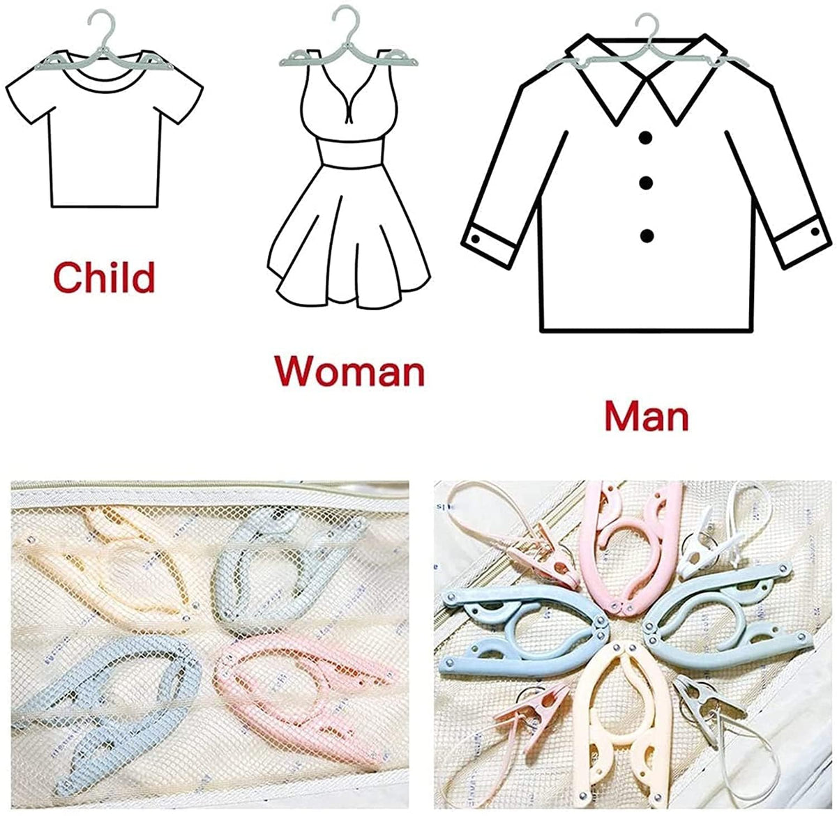 Foldable Plastic Hangers-Packof2 (MV-154)