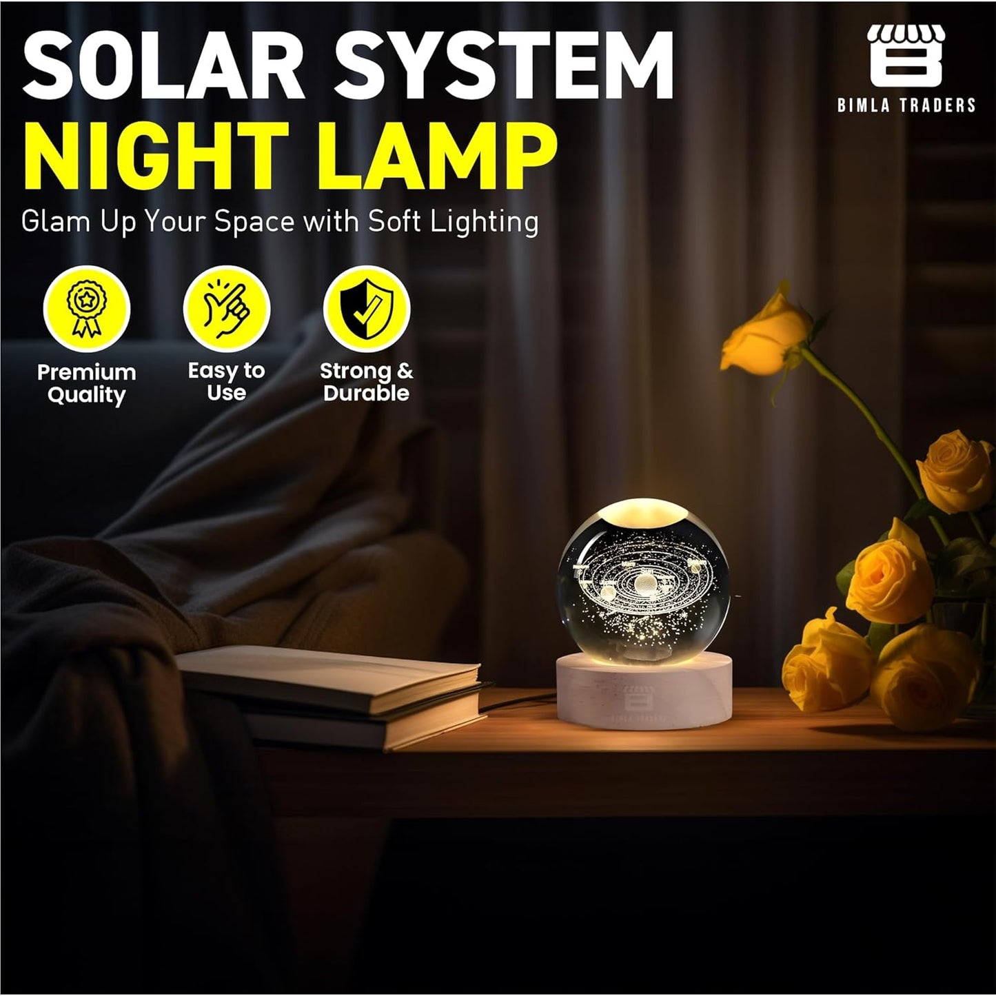 Solar System Crystal Ball Night Light