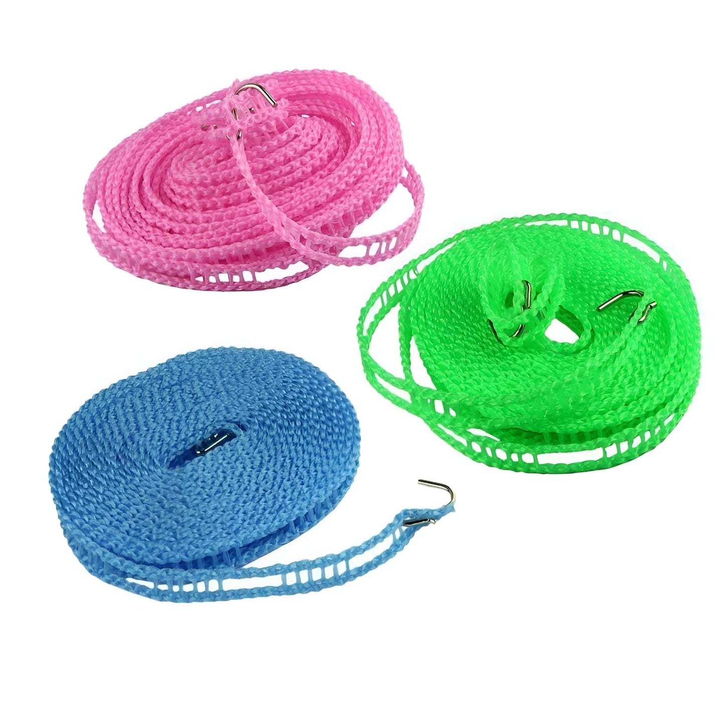 Windproof Anti Slip Clothes Drying Nylon Rope with Hooks (MV-116)