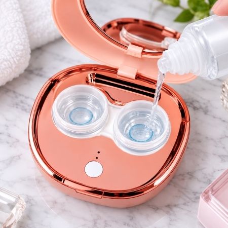 Add appropriate contact lens solution