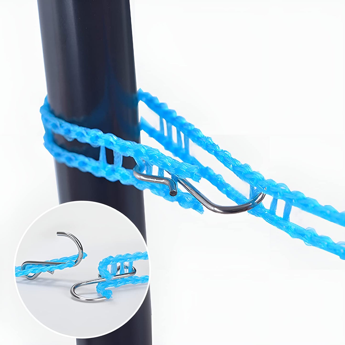 Windproof Anti Slip Clothes Drying Nylon Rope with Hooks (MV-116)
