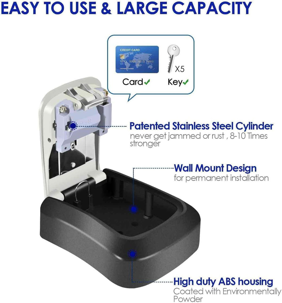 Wall Mounted Combination Security Key Box (MV-167)