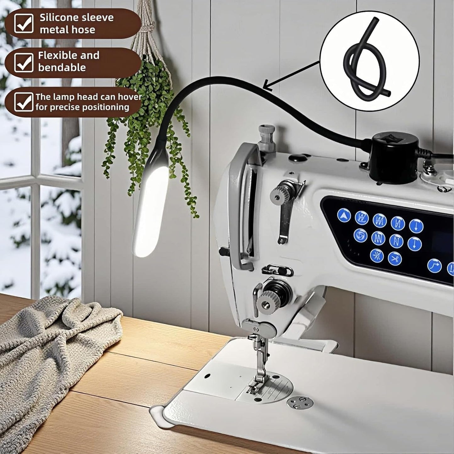 Sewing Machine Light with Super Strong Suction Base