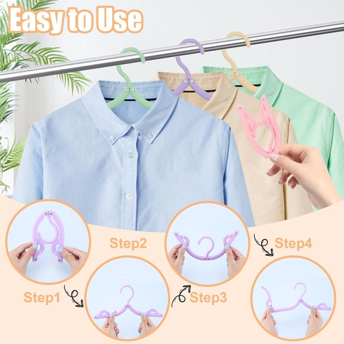 Foldable Plastic Hangers-Packof2 (MV-154)