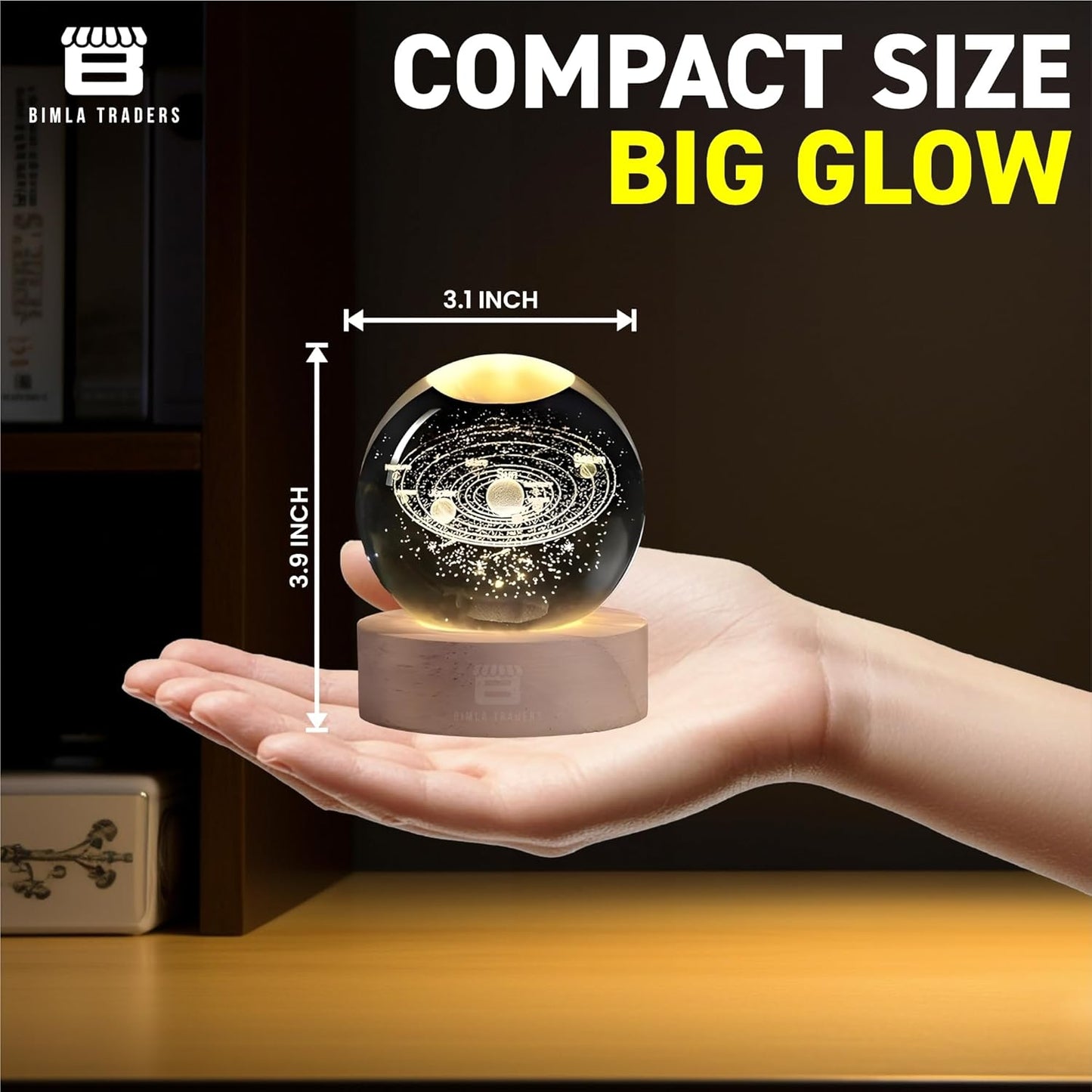 Solar System Crystal Ball Night Light
