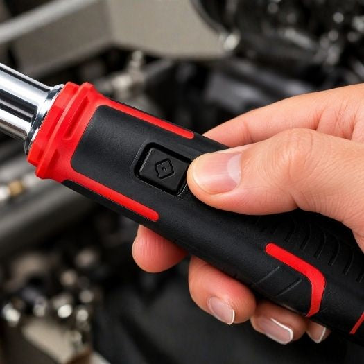 Press the control and guide the tool steadily