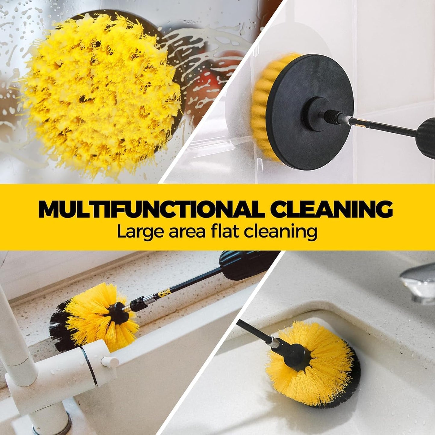 Drill Scrubber Brush Cleaning Kit (4pcs) (MV-114)