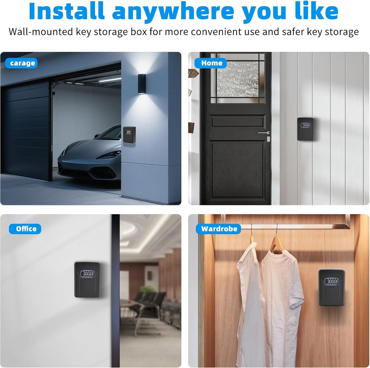 Wall Mounted Combination Security Key Box (MV-167)