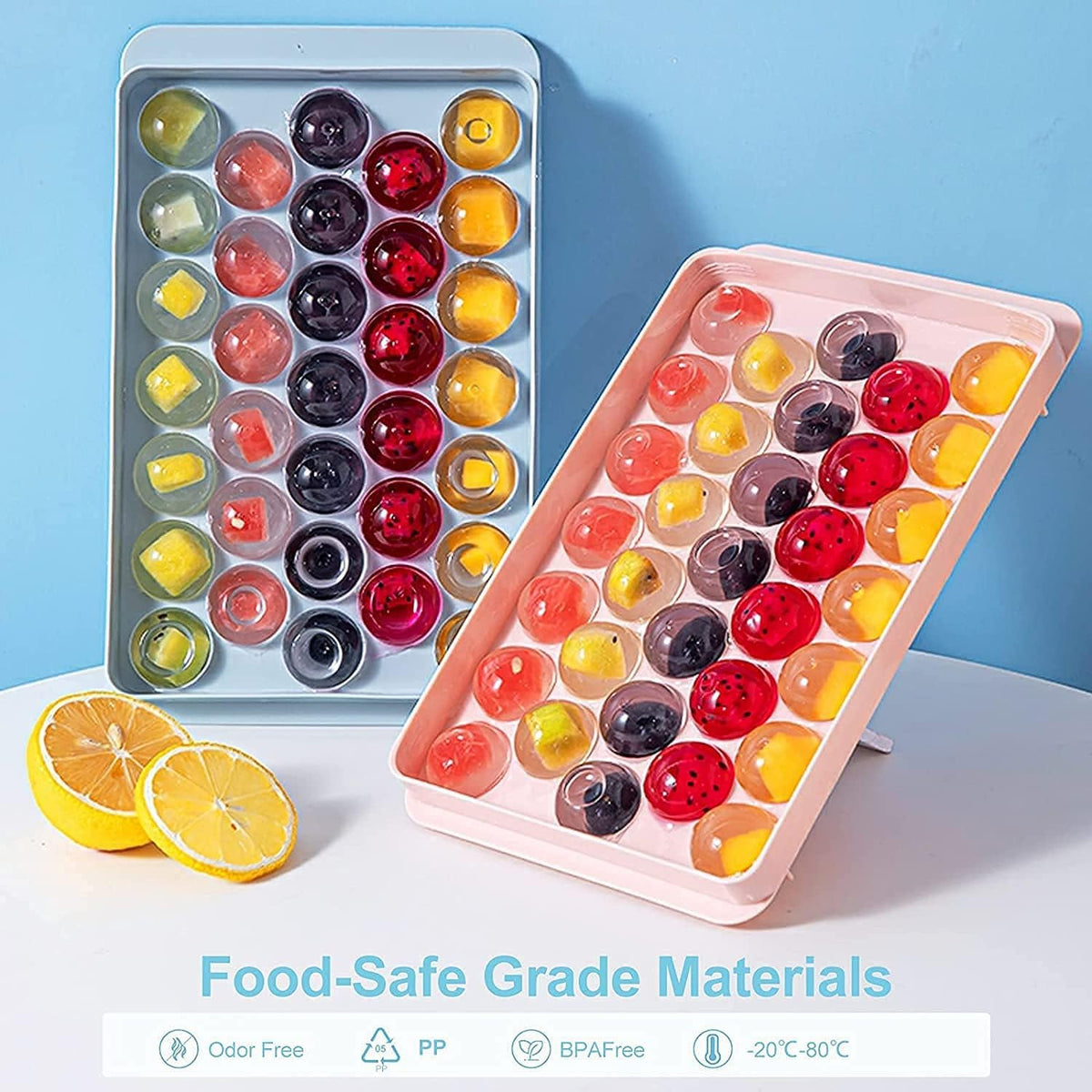 Silicone Round Ice Ball Maker Tray-Packof2 (MV-137)