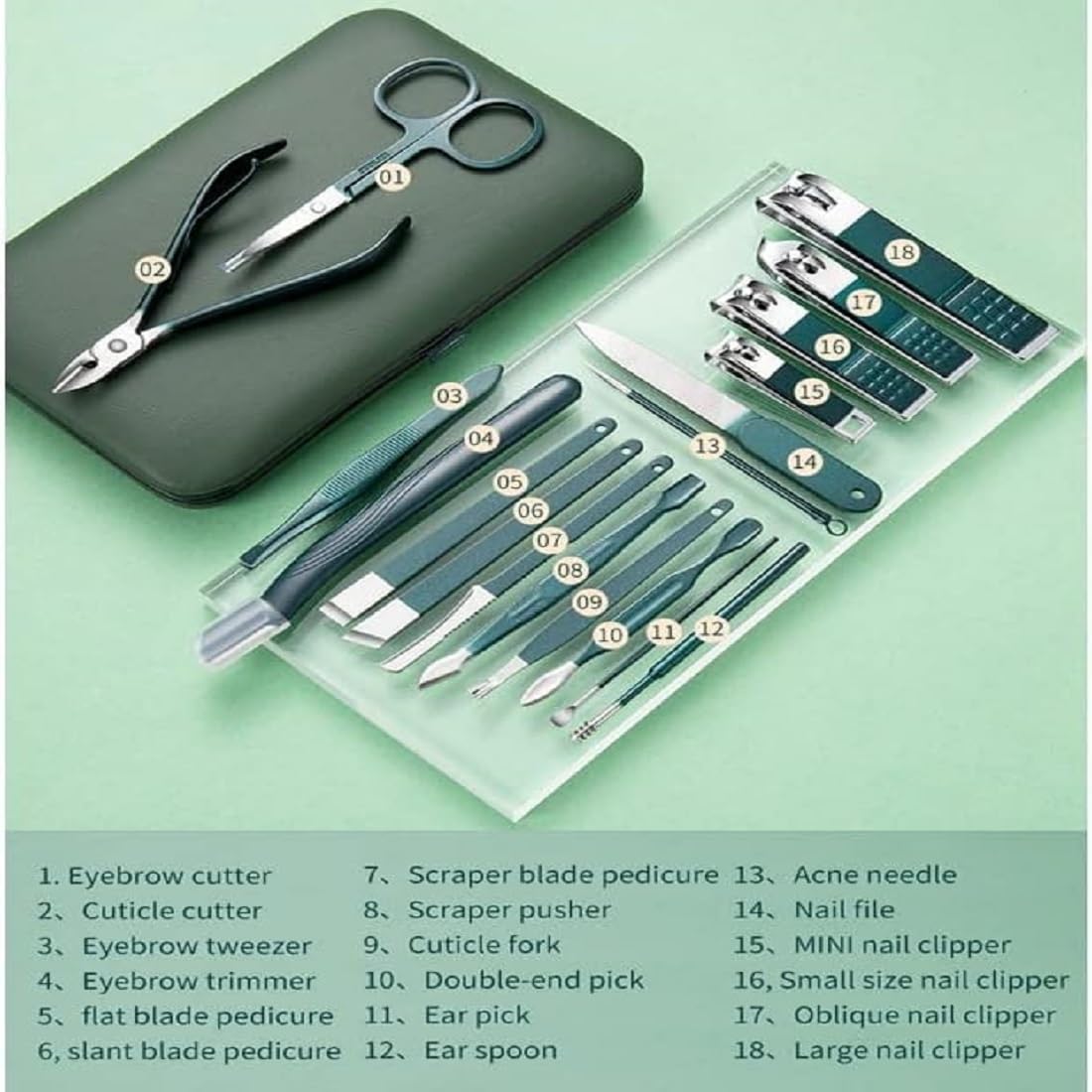 Stainless Steel Professional Manicure & Pedicure Kit