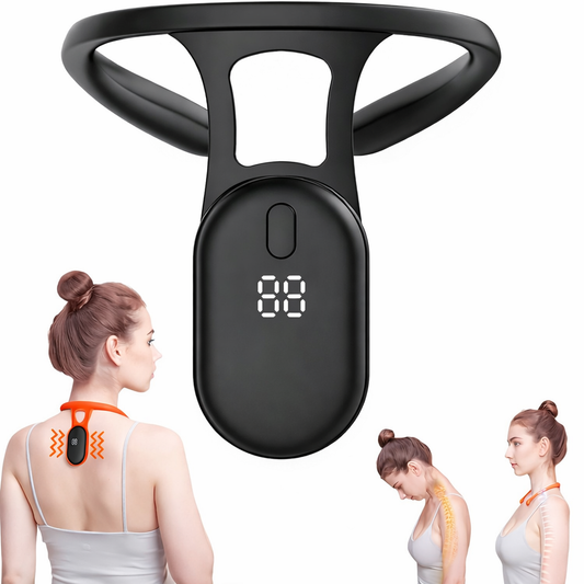 Smart Posture Corrector Device – Rechargeable Neck & Back Support Trainer with Vibration Alert
