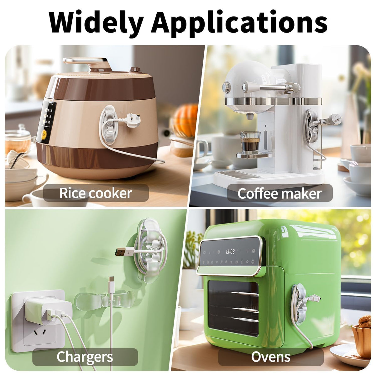 Silicone Cable Organizer Clips-(3 Pcs) (MV-165)