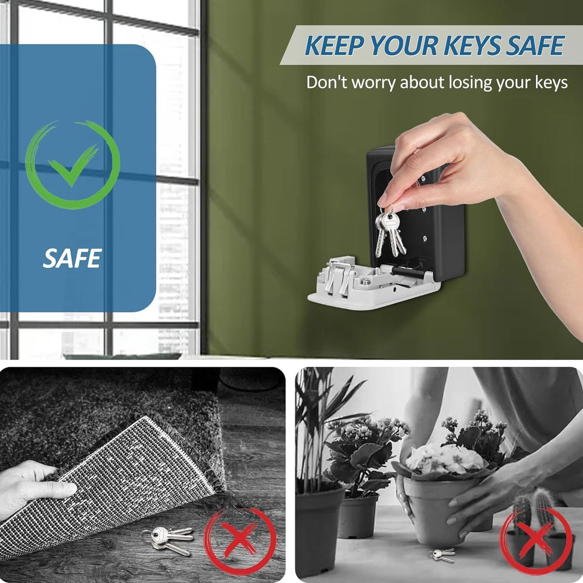 Wall Mounted Combination Security Key Box (MV-167)