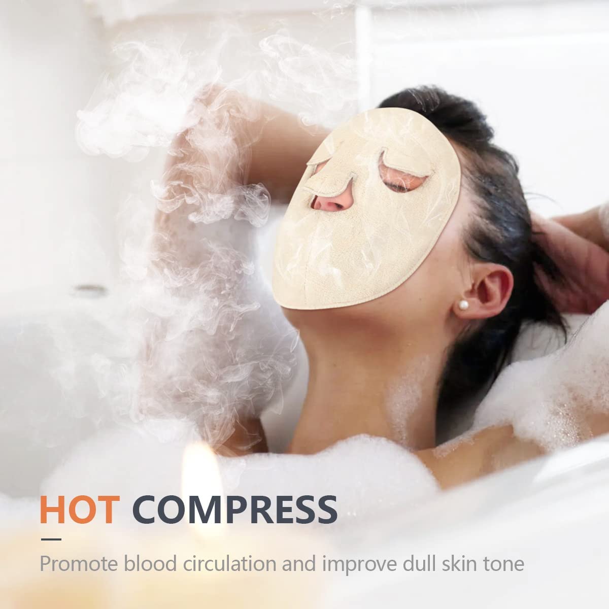 Face Steam Towel Mask – Hot & Cold Reusable Facial Compress for Deep Skin Care & Relaxation