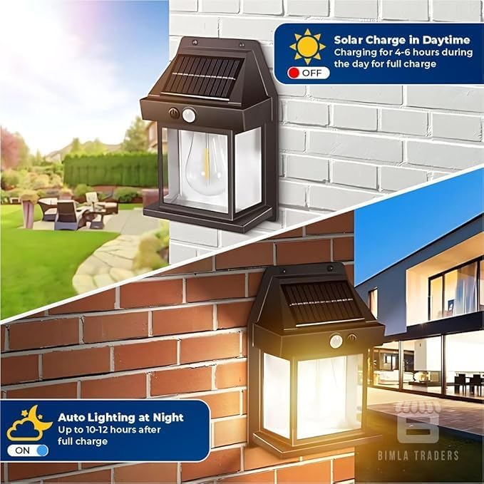 Sun-Powered Wall Light Outdoor with Motion Sensor