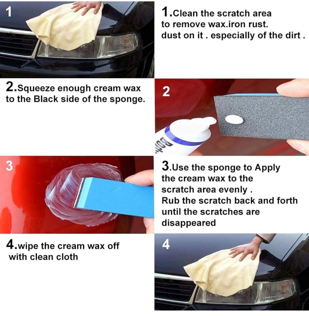 Car & Bike Body Scratch Remover & Repair Polishing Wax Kit, Pack of 1
