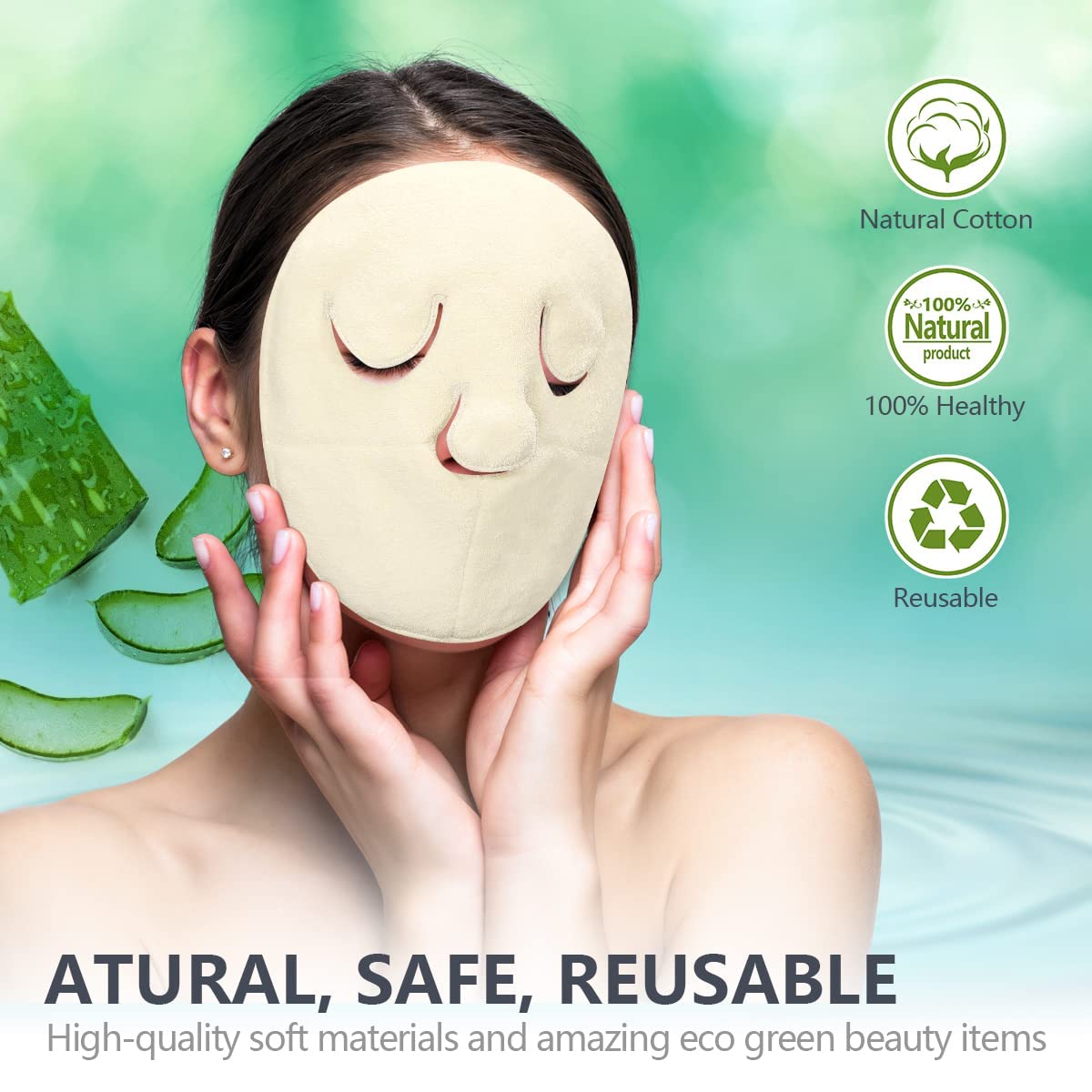 Face Steam Towel Mask – Hot & Cold Reusable Facial Compress for Deep Skin Care & Relaxation