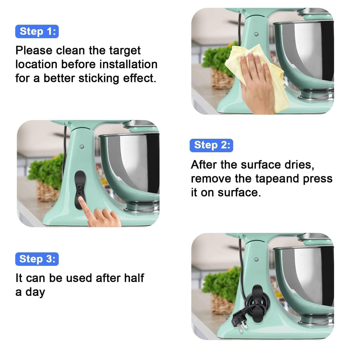 Silicone Cable Organizer Clips-(3 Pcs) (MV-165)
