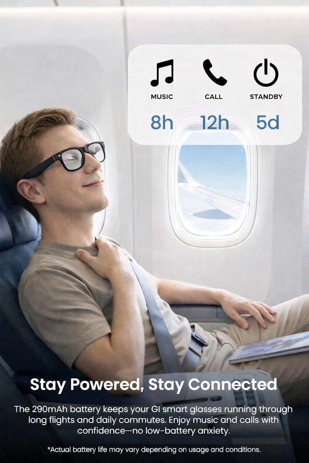 Smart AI Camera Glasses , 1200P HD Video Recording