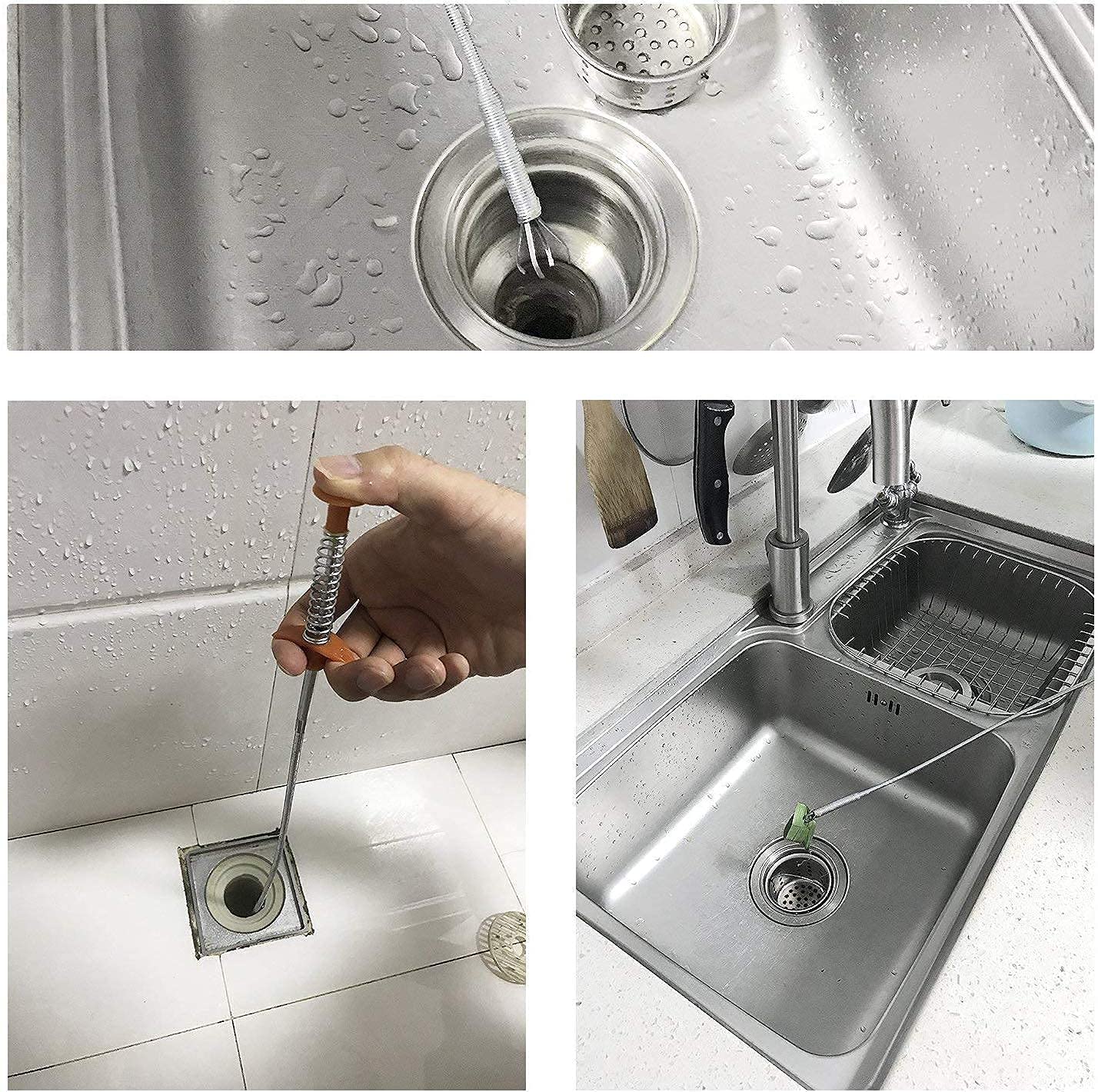 Stainless Steel Drain Pipe Cleaning Spring Stick