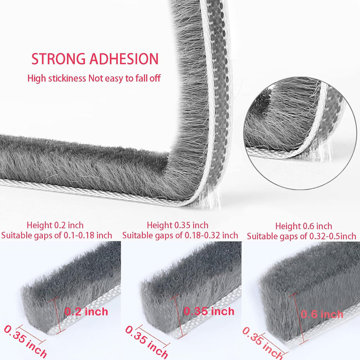 Self-Adhesive Door & Window Seal Strip – 10M Dustproof, Soundproof & Strong Adhesion, Grey