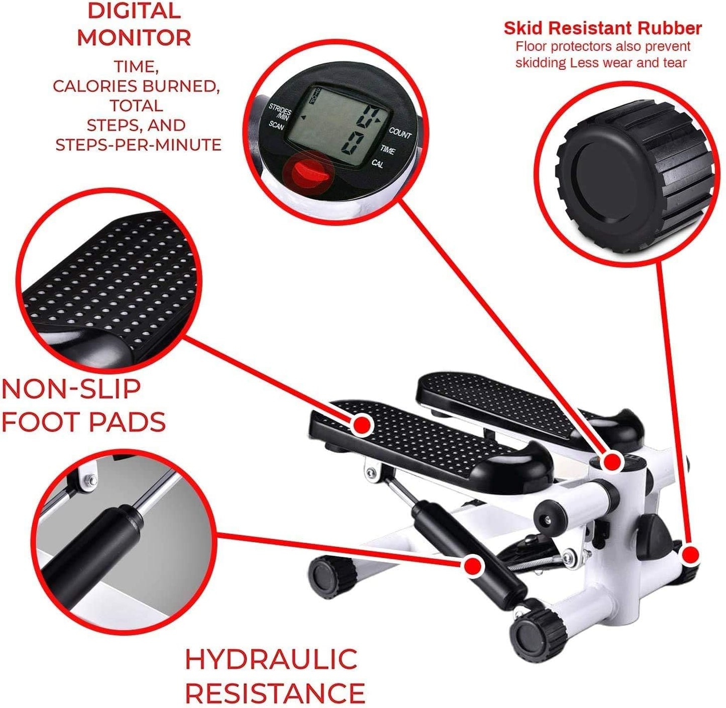 Mini Stepper Machine with Bands