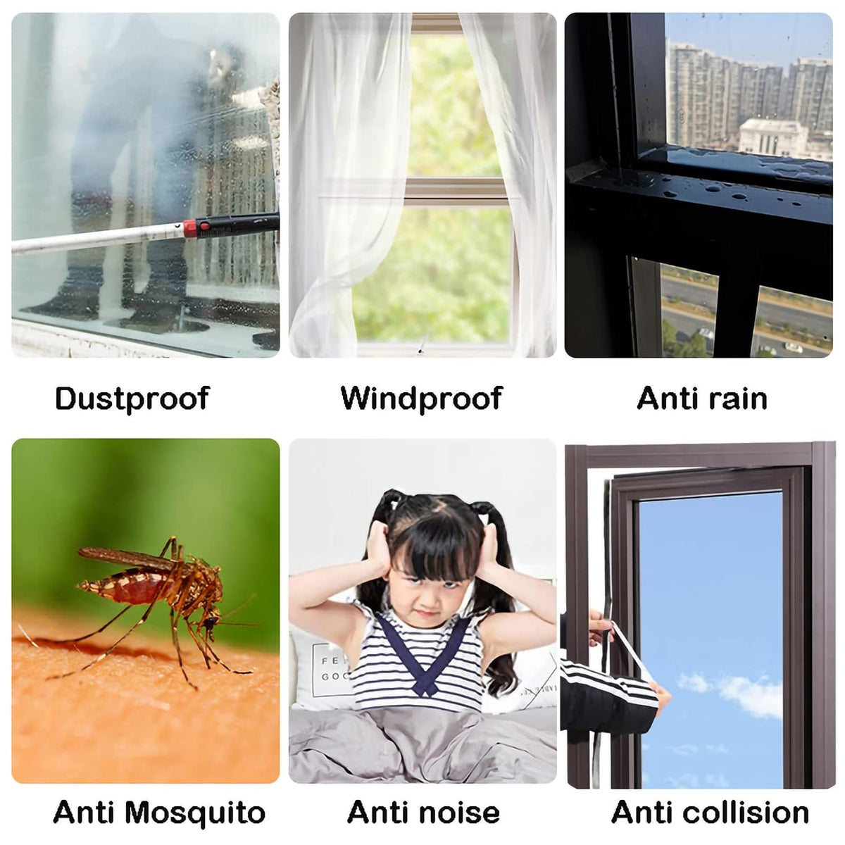 Self-Adhesive Door & Window Seal Strip – 10M Dustproof, Soundproof & Strong Adhesion, Grey