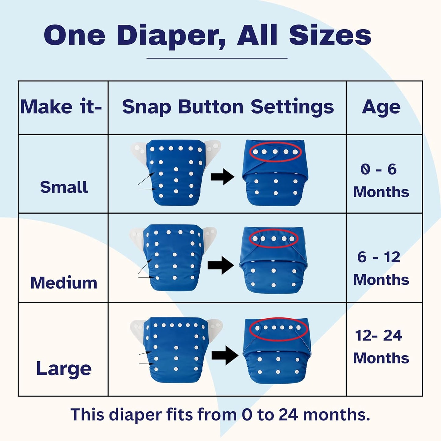 Premium Reusable Cloth Diapers for Babies  (Pack of 2)