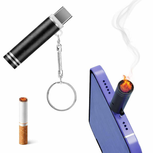 USB Electric Type-C Lighter | Flameless Windproof Mini Keychain Lighter (MV-133)