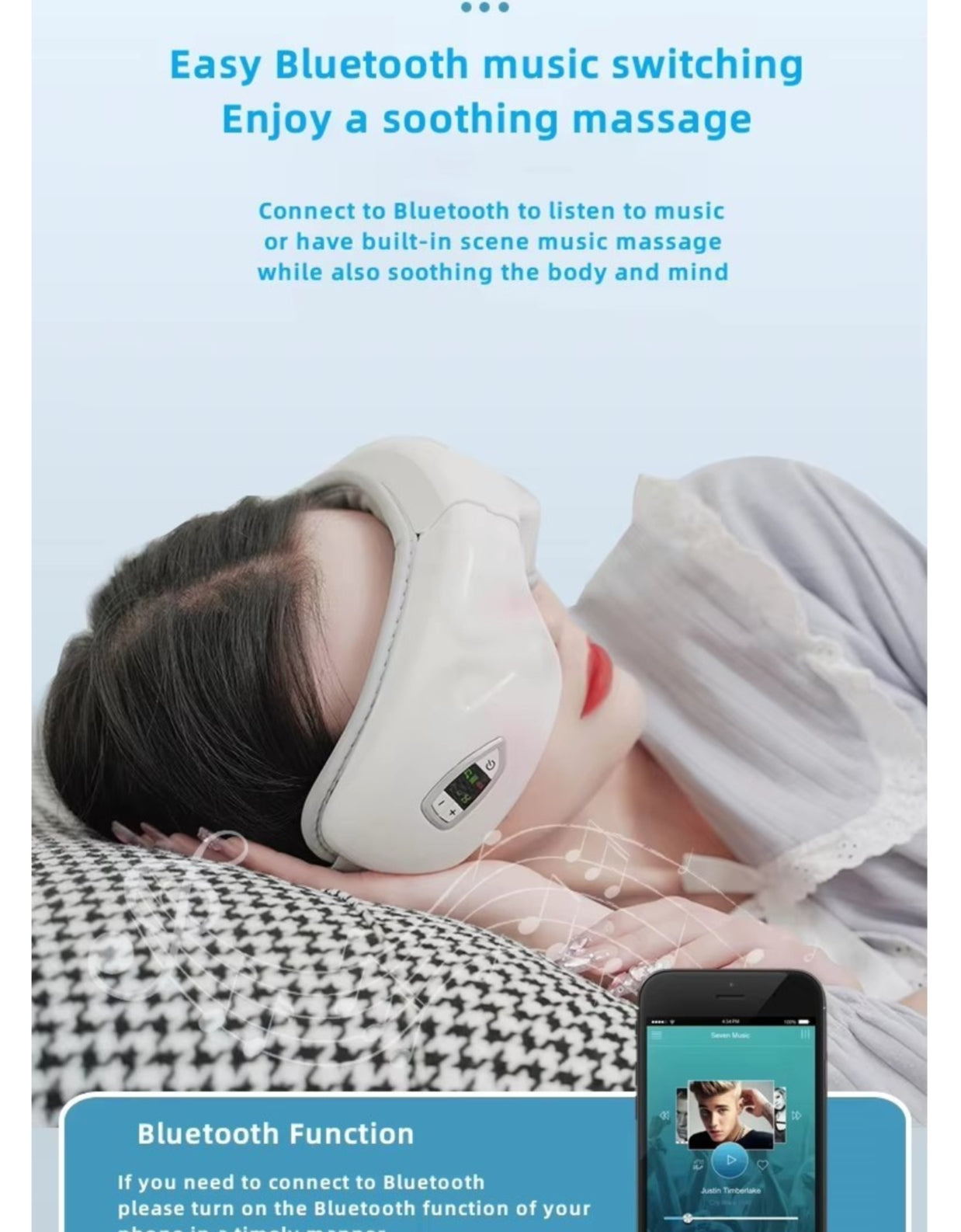 Eye Massager with Heat Stress Relief Relaxation
